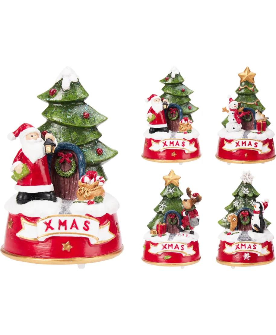 FIGURKA ŚWIĄTECZNA Z MUZYKĄ 4 RODZAJE