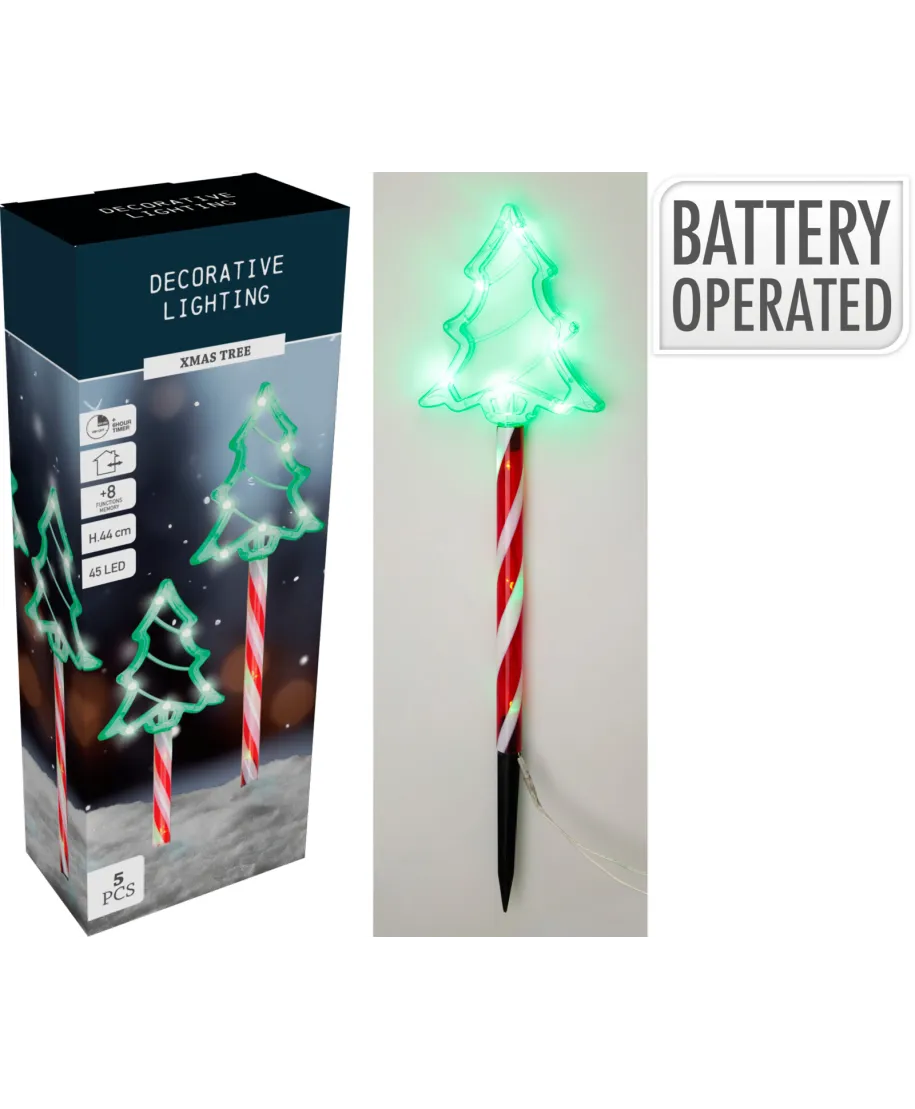 OZDOBA ZEWNĘTRZNA LED 45L 5SZTUK NA BATERIE