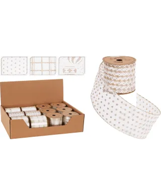 WSTĄŻKA 270X6CM SZAMPAN 3 RODZAJE