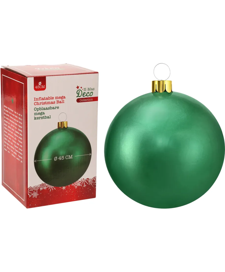 BOMBKA ŚWIĄTECZNA NADMUCHIWANA 45CM ZIELONA