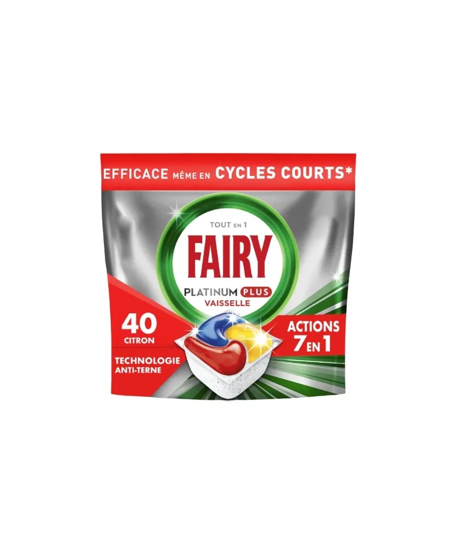 FAIRY Kapsułki PLATINUM PLUS 40szt do zmywarki Lemon 620g