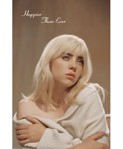 Billie Eilish Happier Than Ever - plakat