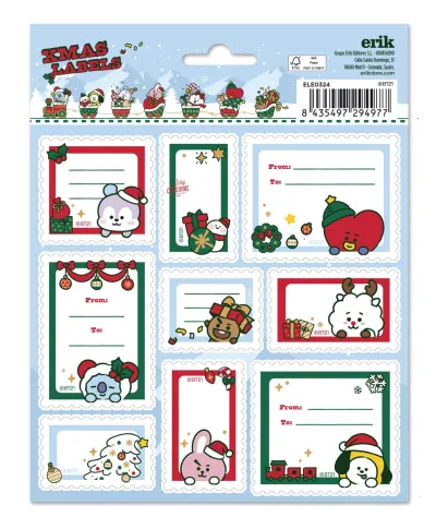 BT21 Christmas - naklejki świąteczne
