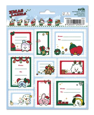 BT21 Christmas - naklejki świąteczne