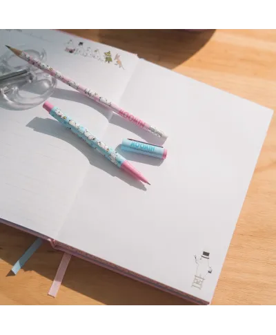 Muminki - zestaw piórnika z długopisem i ołówkiem