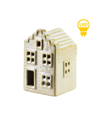 HYTTE Domek ceramiczny LED 5,7x5,7x8,6cm