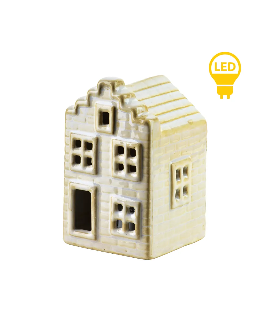 HYTTE Domek ceramiczny LED 5,7x5,7x8,6cm