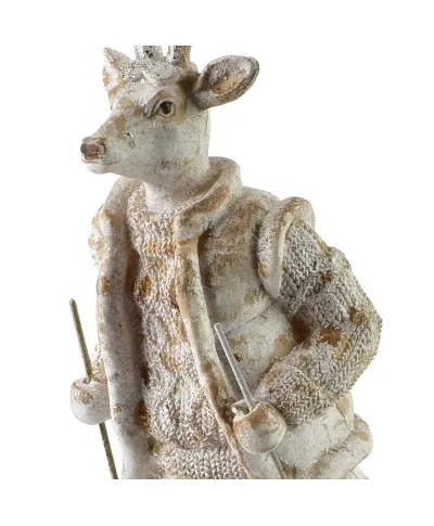 SANTA LILA Figura Łoś na nartach16x11xh32,5cm