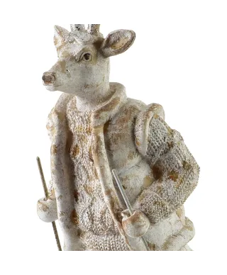 SANTA LILA Figura Łoś na nartach16x11xh32,5cm