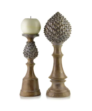 SANTA LILA Figura Szyszka na kolumnie17x17xh52cm