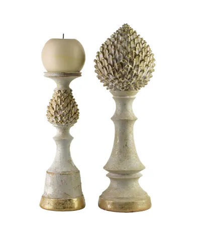 SANTA LILA Figura Szyszka na kolumnie17x17xh52cm