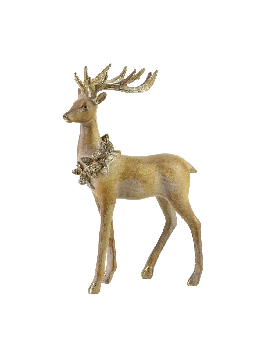 SANTA LILA Figura 18x8,5x28CM renifer
