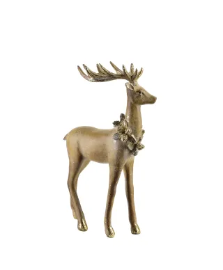SANTA LILA Figura 18x8,5x28CM renifer