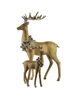 SANTA LILA Figura 18x8,5x28CM renifer