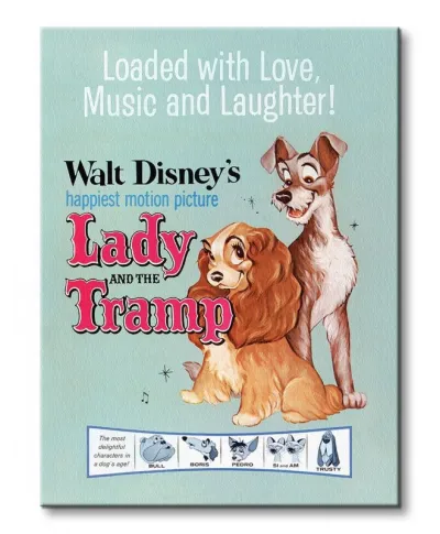 Obraz na płótnie - Lady And The Tramp (Love, Music and Laughter)