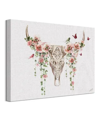 Floral Skull - obraz na płótnie