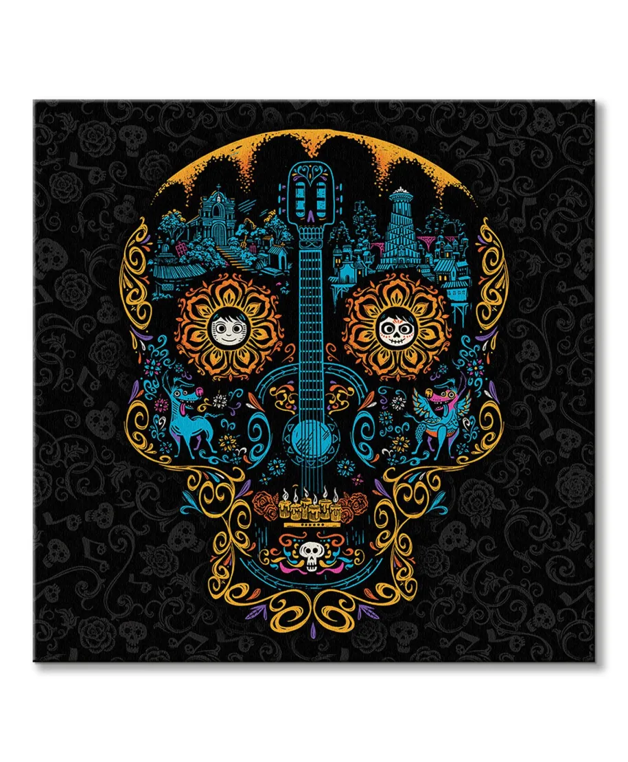 Coco Pattern Skull - obraz na płótnie