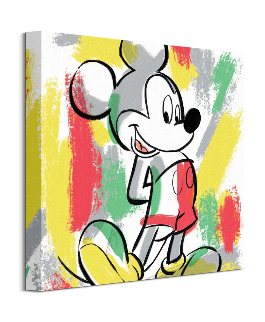 Mickey Mouse Paint Stripes - obraz na płótnie