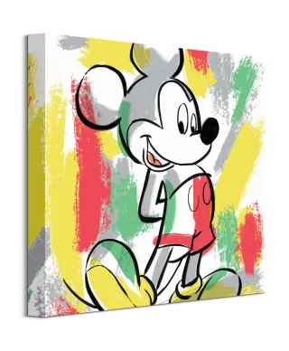 Mickey Mouse Paint Stripes - obraz na płótnie