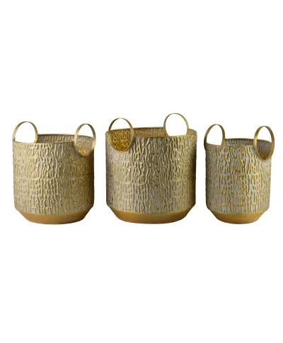 VINTAGE GLOW Komplet 3 osłonekXL 33X32X30CM L 27x27x29cm M22x22x27cm