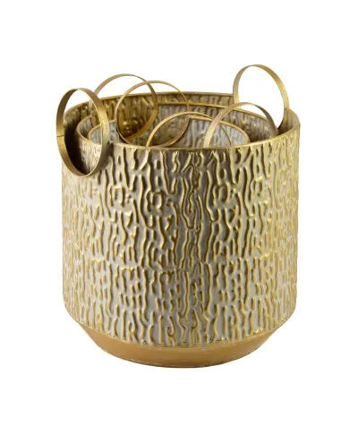 VINTAGE GLOW Komplet 3 osłonekXL 33X32X30CM L 27x27x29cm M22x22x27cm