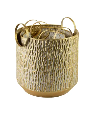 VINTAGE GLOW Komplet 3 osłonekXL 33X32X30CM L 27x27x29cm M22x22x27cm