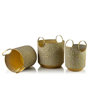 VINTAGE GLOW Komplet 3 osłonekXL 33X32X30CM L 27x27x29cm M22x22x27cm