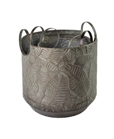 MARINA LEAF Komplet 3 osłonek 33x33xh36/28x28xh35/22x22xh34cm