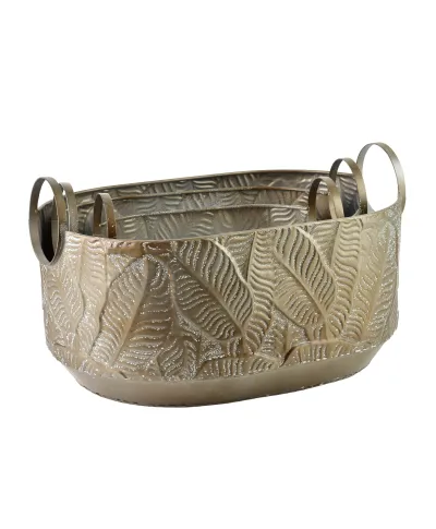 MARINA LEAF Komplet 3 osłonekXL 31x48x24 L 26x40x21cm M 21x31x19,5cm