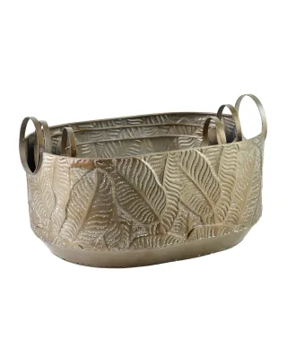 MARINA LEAF Komplet 3 osłonekXL 31x48x24 L 26x40x21cm M 21x31x19,5cm