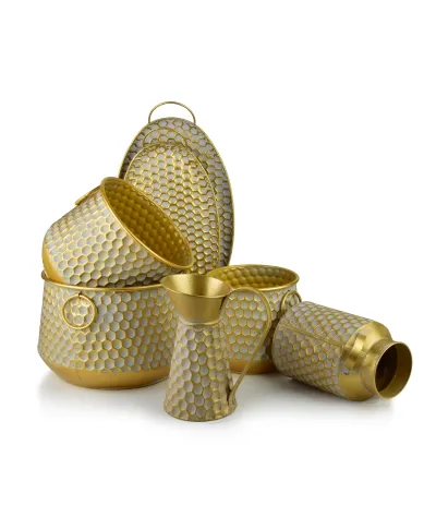 HEXAGONE GLOW Komplet 2 tac dekoracyjnych owalne 51x30x3/45x24x3cm