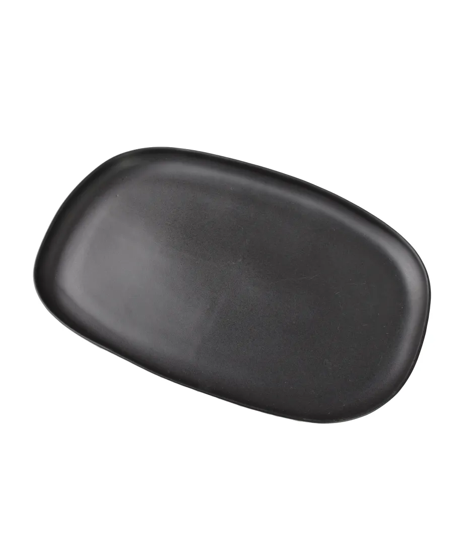 BASIC NATURE Półmisek 40,5x30x3cmmatowy czarny