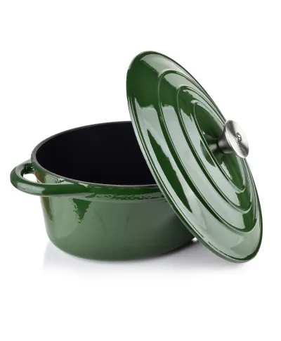 VERDELUXE Gęsiarka żeliwna emaliowana30x38xh17cm 4,7L