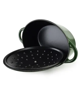 VERDELUXE Gęsiarka żeliwna emaliowana30x38xh17cm 4,7L