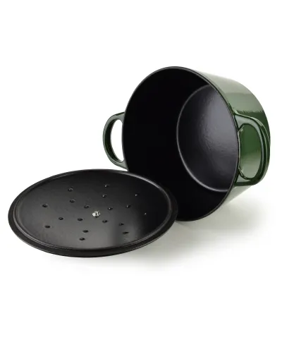 VERDELUXE Brytfanna żeliwna emaliowna ok 24x31xh17cm z pokrywą 4L