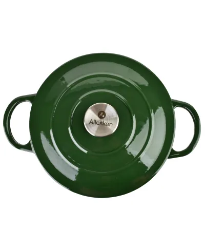 VERDELUXE Brytfanna żeliwna emaliowna ok 24x31xh17cm z pokrywą 4L