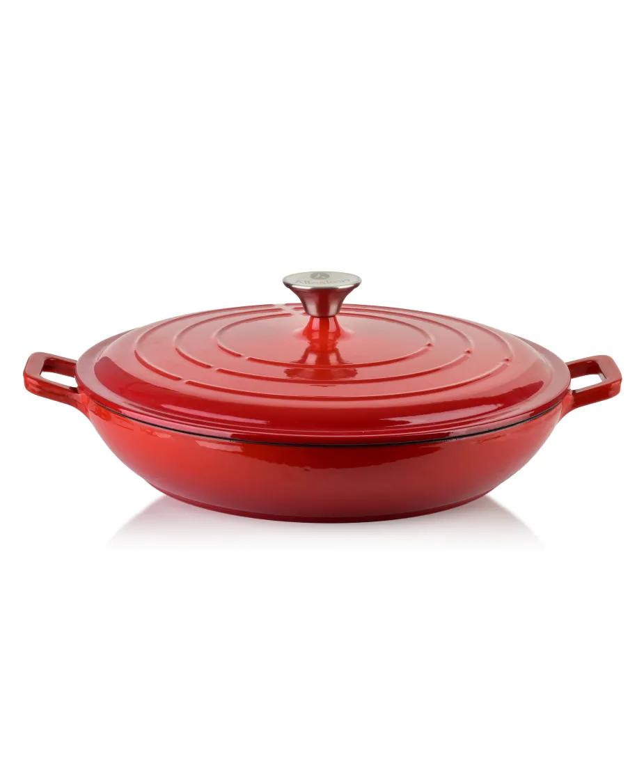 RODELUXE Brytfanna niska żeliwna emaliowana 31x31x6cm 2,8L