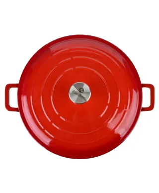 RODELUXE Brytfanna niska żeliwna emaliowana 31x31x6cm 2,8L