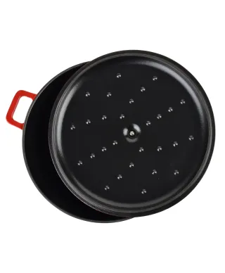 RODELUXE Brytfanna niska żeliwna emaliowana 31x31x6cm 2,8L