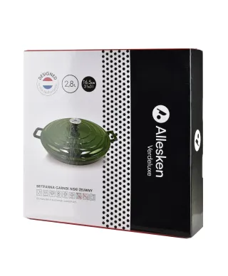 VERDELUXE Brytfanna, garnek niski żeliwo 31x31x6cm 2,8L