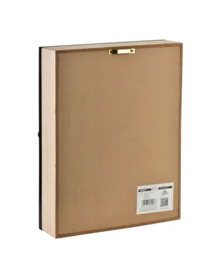 STACY Skrzynka na klucze 26x20x5,5cm czarne kwiaty