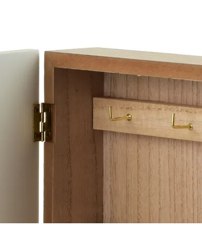 STACY Skrzynka na klucze 26x20x5,5cm liście miodowo-granatowe