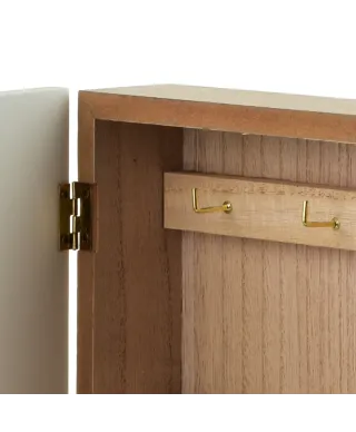 STACY Skrzynka na klucze 26x20x5,5cm liście miodowo-granatowe