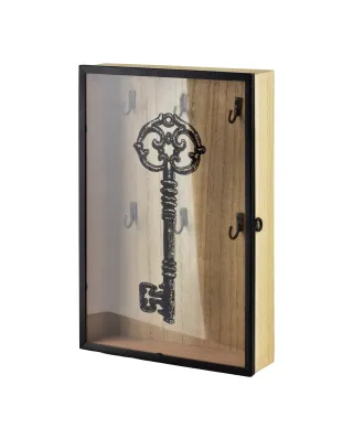 STACY Skrzynka na klucze 30x20x5,5cm klucz+szklane drzwiczki