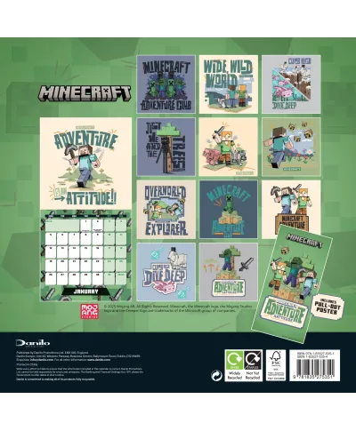 Minecraft - mini kalendarz 2026