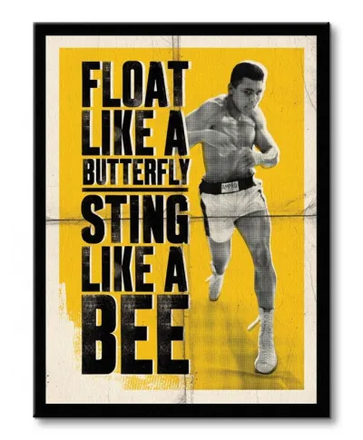 Muhammad Ali (Float Like A Butterfly - Corbis) - Obraz na płótnie