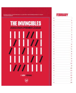 Arsenal FC - biurkowy kalendarz 2026