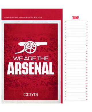 Arsenal FC - biurkowy kalendarz 2026