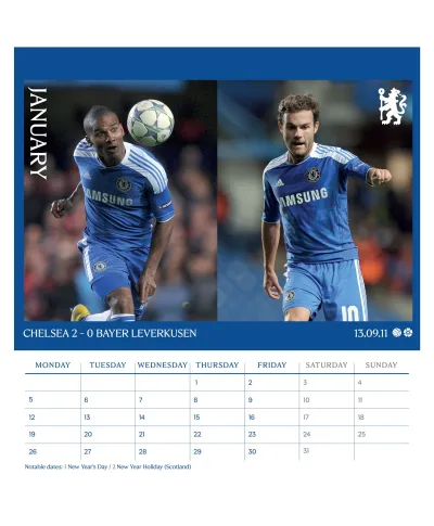 Chelsea FC - biurkowy kalendarz 2026