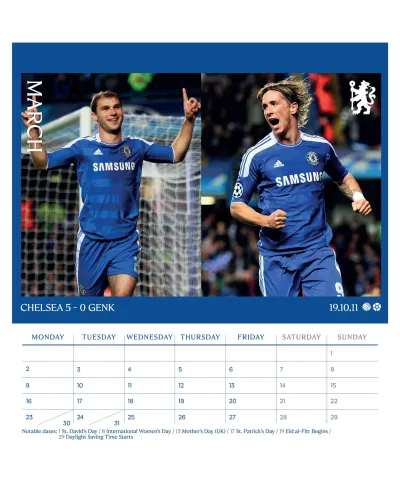 Chelsea FC - biurkowy kalendarz 2026